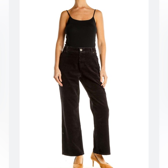 Talbots Pants - Talbots Cotton/Lycra/Spandex Velour Like Pants. Black. Size‎ 10 (562)